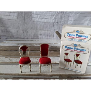 ideal guest dining chairs red vintage dollhouse petite princess furniture miniature