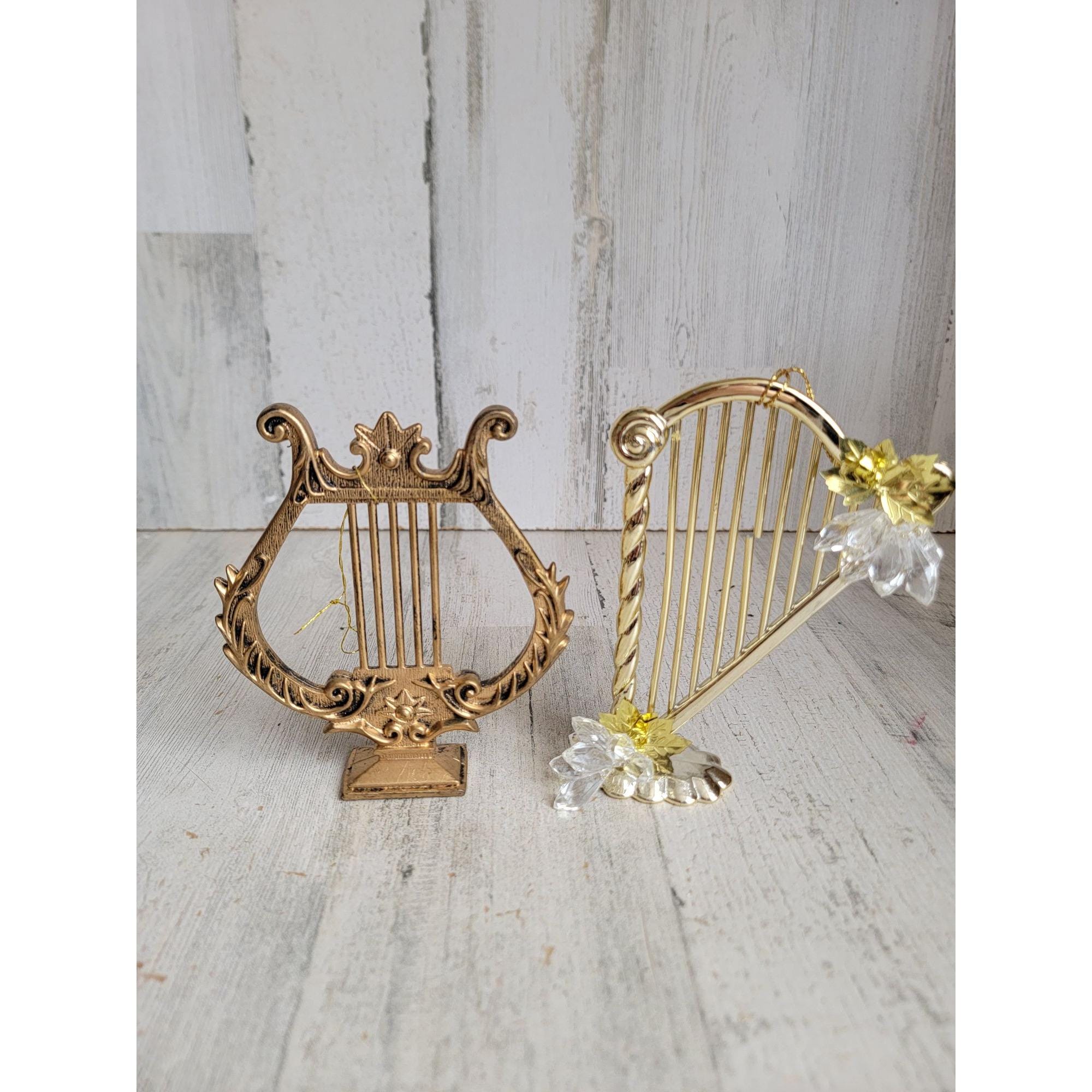 アンティーク ハープ型 装飾品 Harp ornament - Etsy 日本