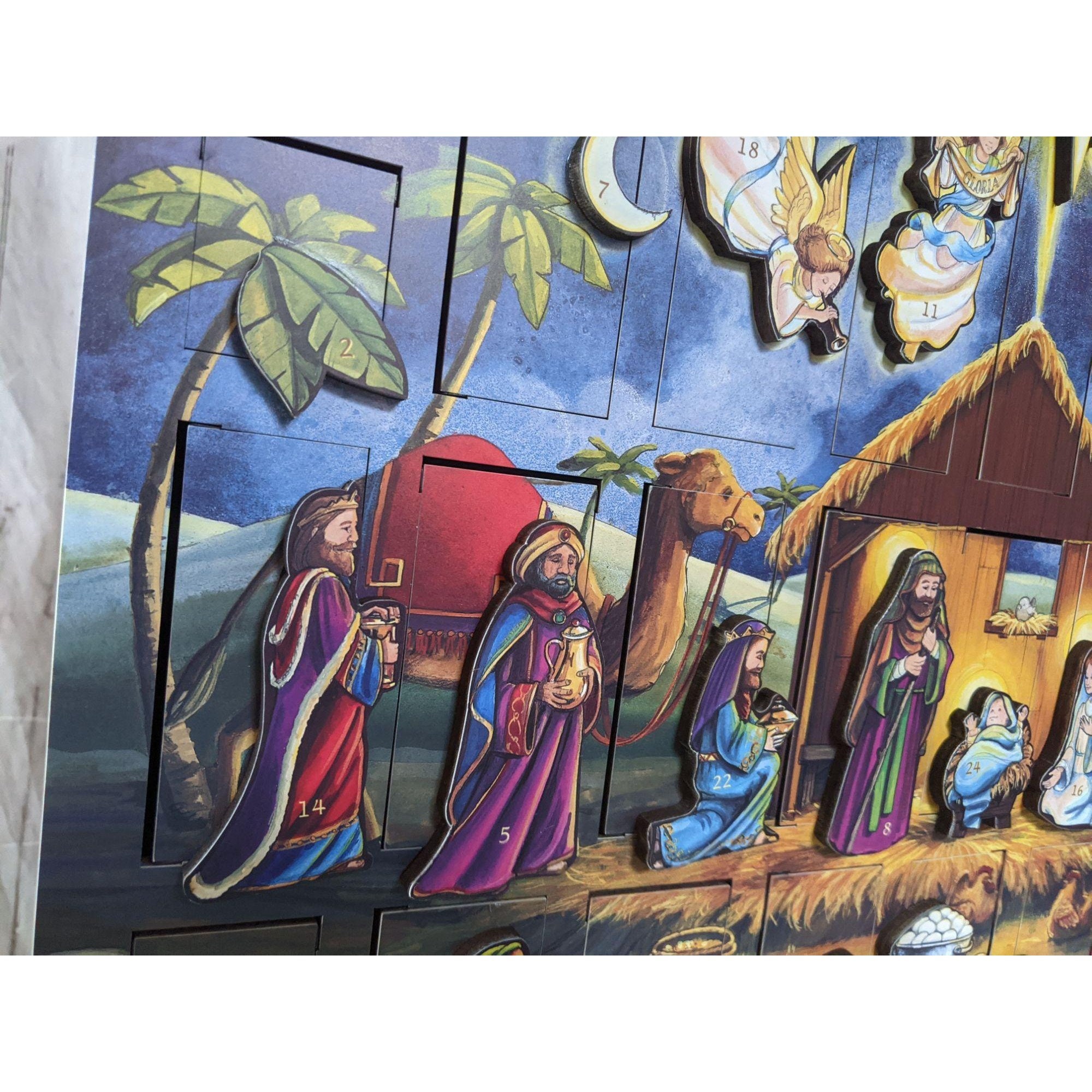 Byers choice nativity wooden advent calendar large traditions Etsy