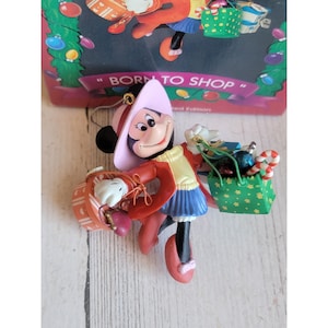 Enesco born to shop Minnie Mouse Disney ornament Xmas