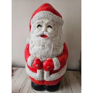 Union roly poly Santa blow mold RARE vintage Xmas lawn decor
