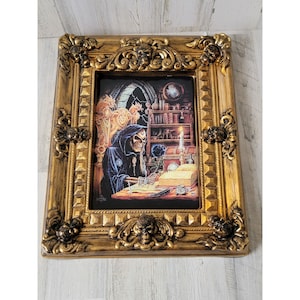 Alchemy Carta plastic photo frame skull Halloween skeleton wizard satan devil home decor