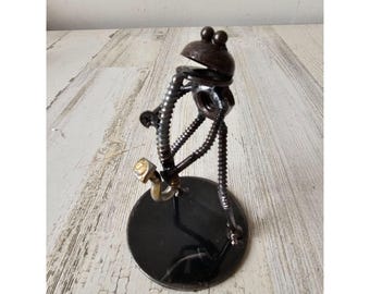 トロンボーン奏者 フロッグ氏 金属彫刻 ステーショナリー - Etsy 日本
