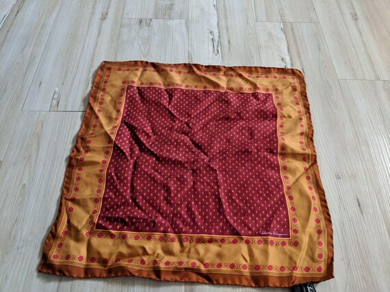 Salvador ferragamo handkerchief silk scarf mini me
