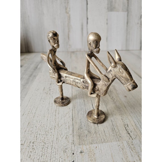 インド ヴィンテージ 馬 ウマ 動物 オブジェ 置物 真鍮 ハンドメイド