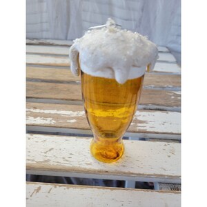 Beer glass mug foam alcohol ornament Xmas vintage tree large