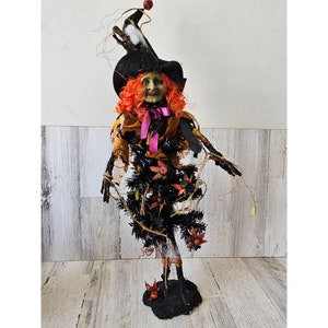 Sorcière Shabby chic Halloween décor d&#39;araignées unique grand