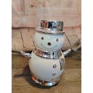 Snowman Evergreen AS IS candle xmas decor
