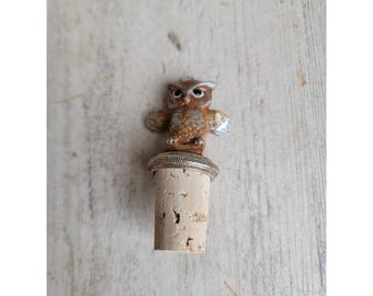 Tapón de vino con forma de búho vintage único, decoración para el hogar, cocina, Navidad