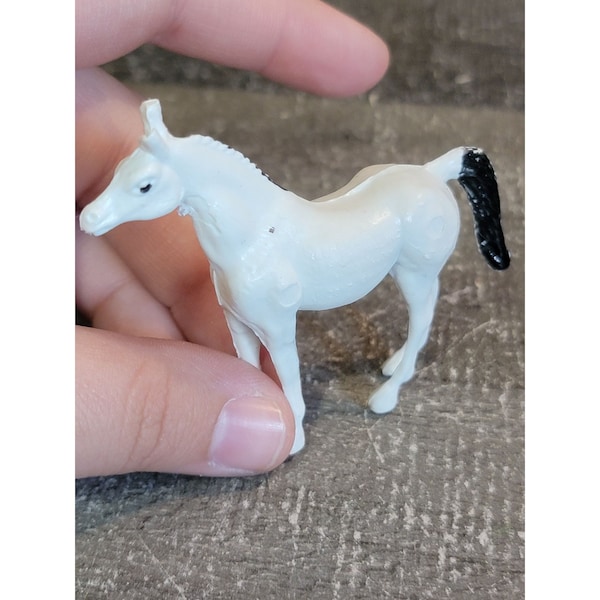 Gray black horse pony animal farm toy figure