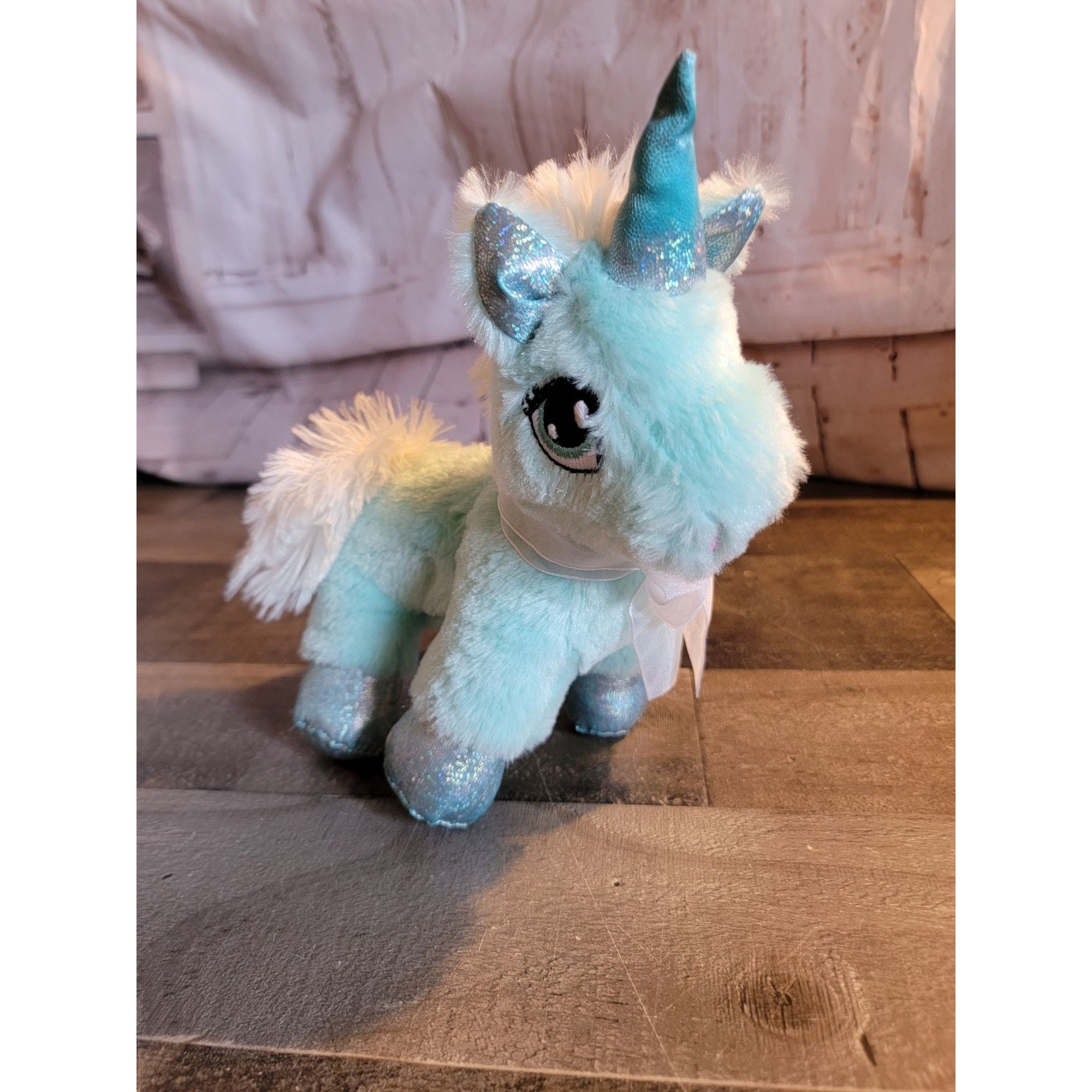 Dan Dee Blue Unicorn Magical Stuffed Animal Toy Etsy Norway