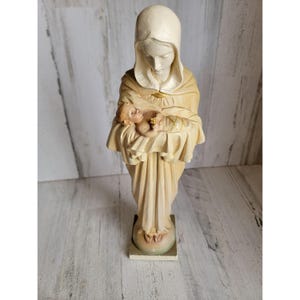 Mordder studios vintage Virgin Mary Jesus religious Xmas decor figure