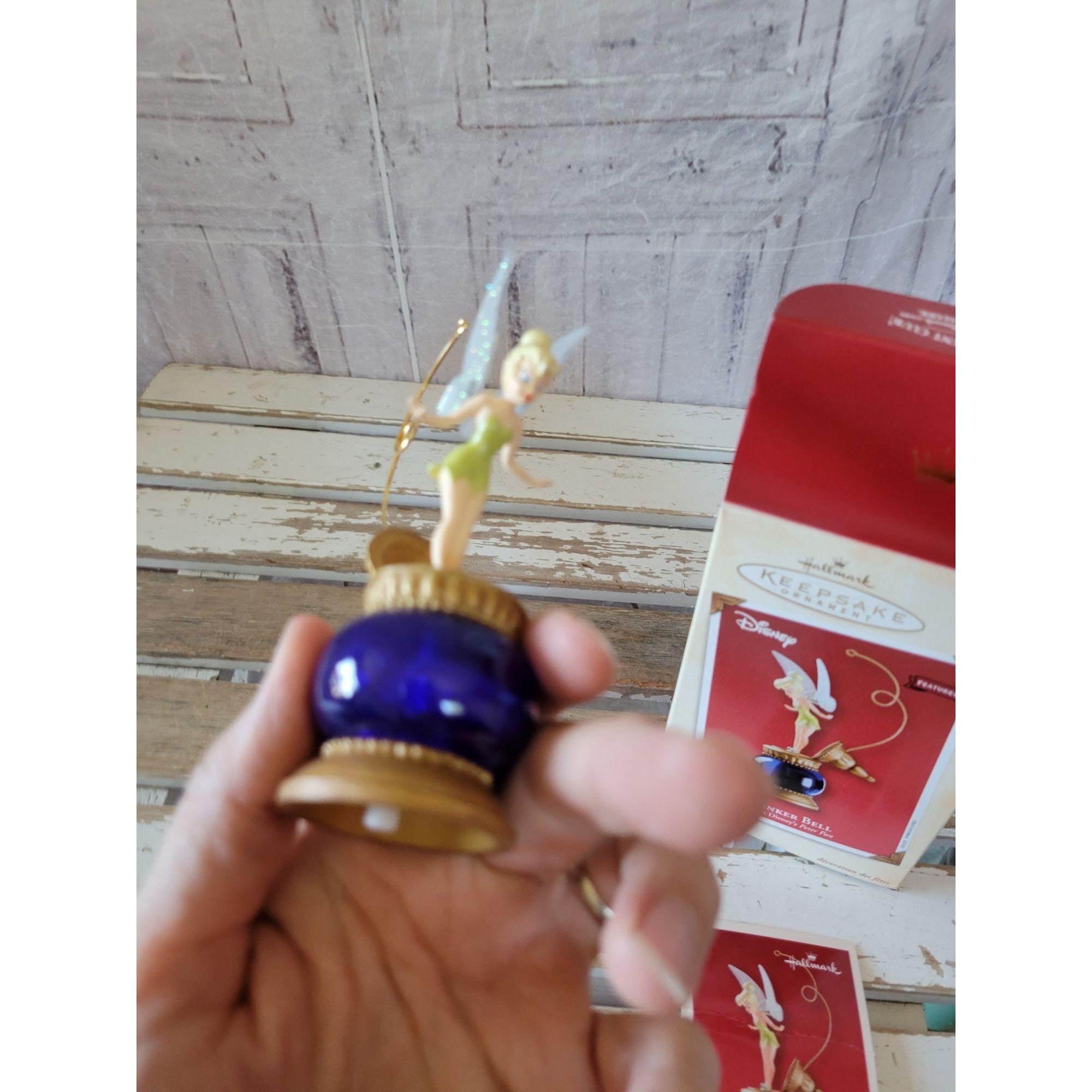 Hallmark Tinkerbell wind up Peter Pan ornament Xmas holiday Etsy