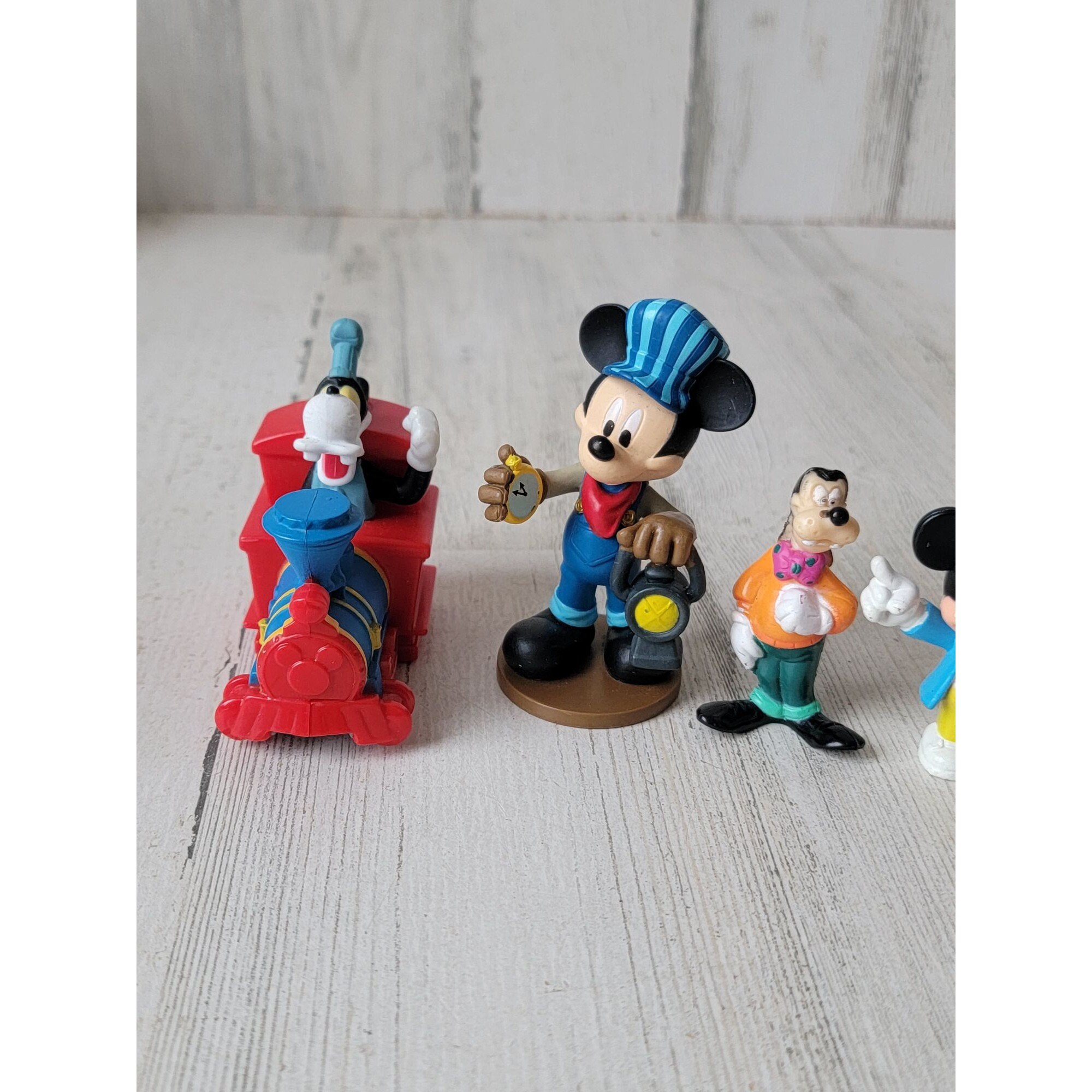 Mickey Mouse Train Conductor Goofy Set Play Disney Toy Figure - Etsy