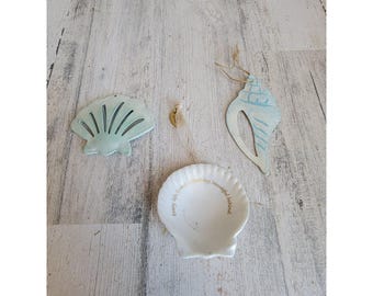 Seashell conch Shell Beach variety ornament Xmas unique set