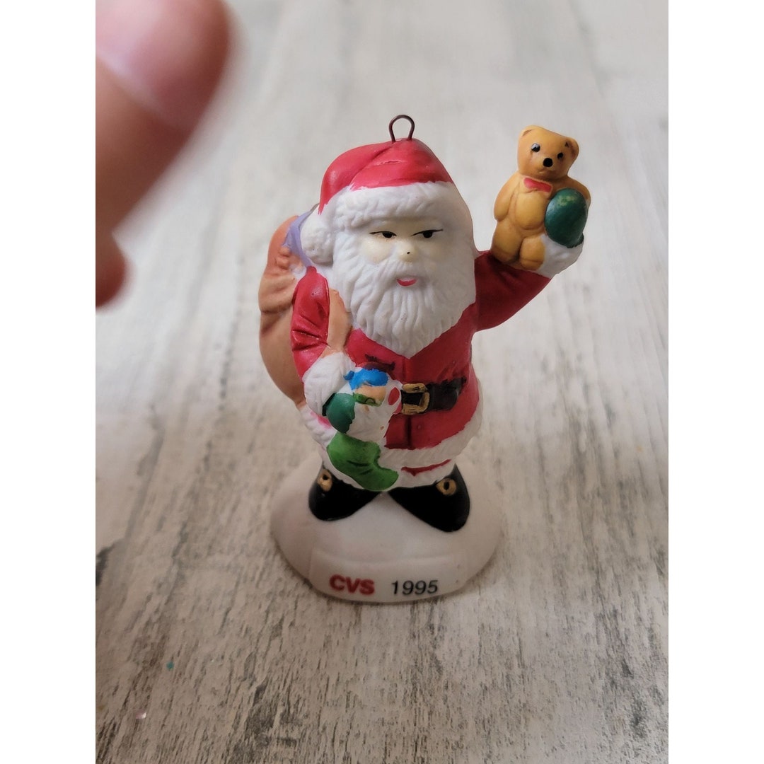 CVS 1995 Santa Claus Ceramic Ornament Xmas Decor Etsy