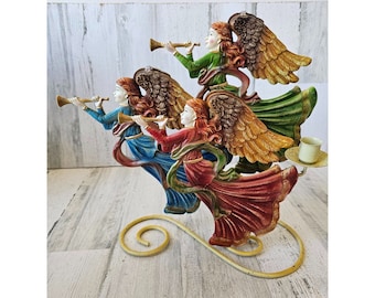ヴィンテージの天使のキャンドルホルダーまたは球体ホルダー - Etsy 日本