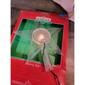 Hallmark 1986 shining star tree topper Xmas decor