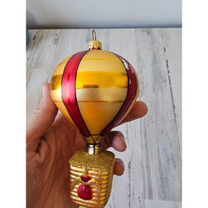 Patricia breen versailles plaid hot air balloon glitter AS IS ornament Xmas tree