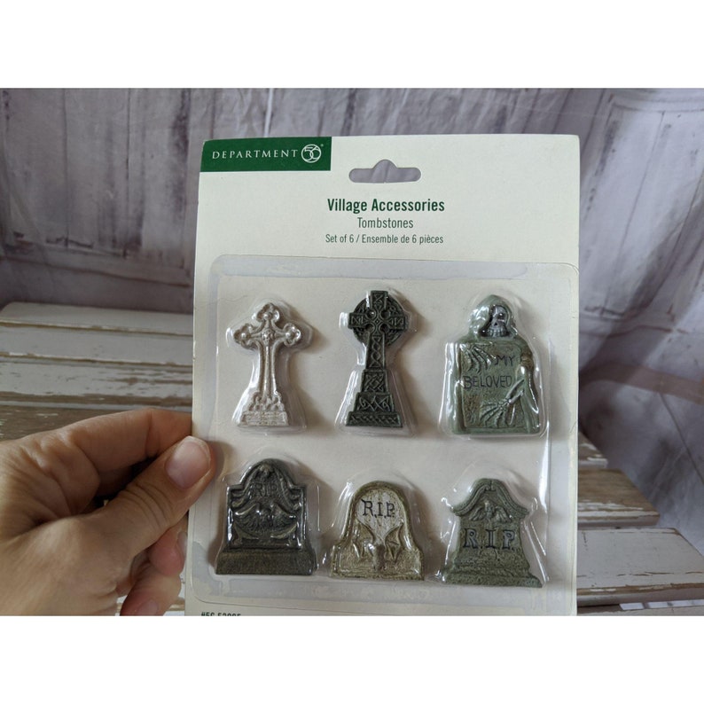 dept 56 53065 tombstone set 6 Halloween village Xmas decor new