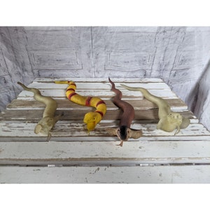 Imperial vintage rubber snake cobra beaded Halloween decor