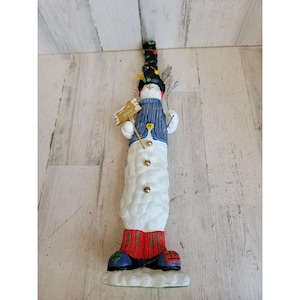 Snowman tall hat skinny figure Xmas snowflake Xmas decor
