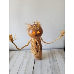 Pumpkin gourd totem light up Halloween home decor figure unique