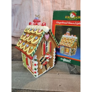 Santa&#39;s World Kurt S Adler Gingerbread Junction house village xmas decor