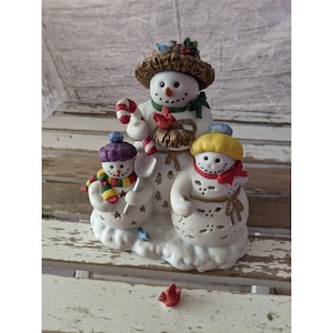 Partylite snowman as is candle tea light display