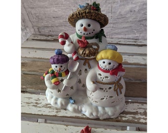 Partylite snowman as is candle tea light display