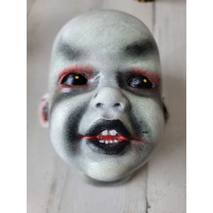Ceramic scary demon Babyface doll head Halloween prop decor