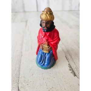Vintage wiseman United States chalkware incense nativity village Xmas