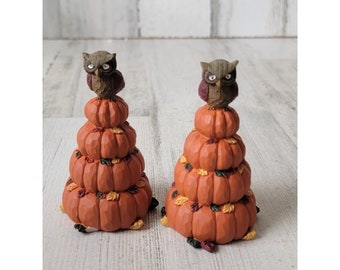 Halloween-uggla-pumpa-stack Angela Anderson-set heminredning