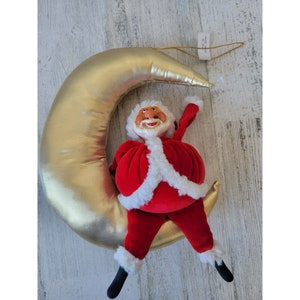 Vintage Italian ornament decor Santa Moon large Xmas Italy decor