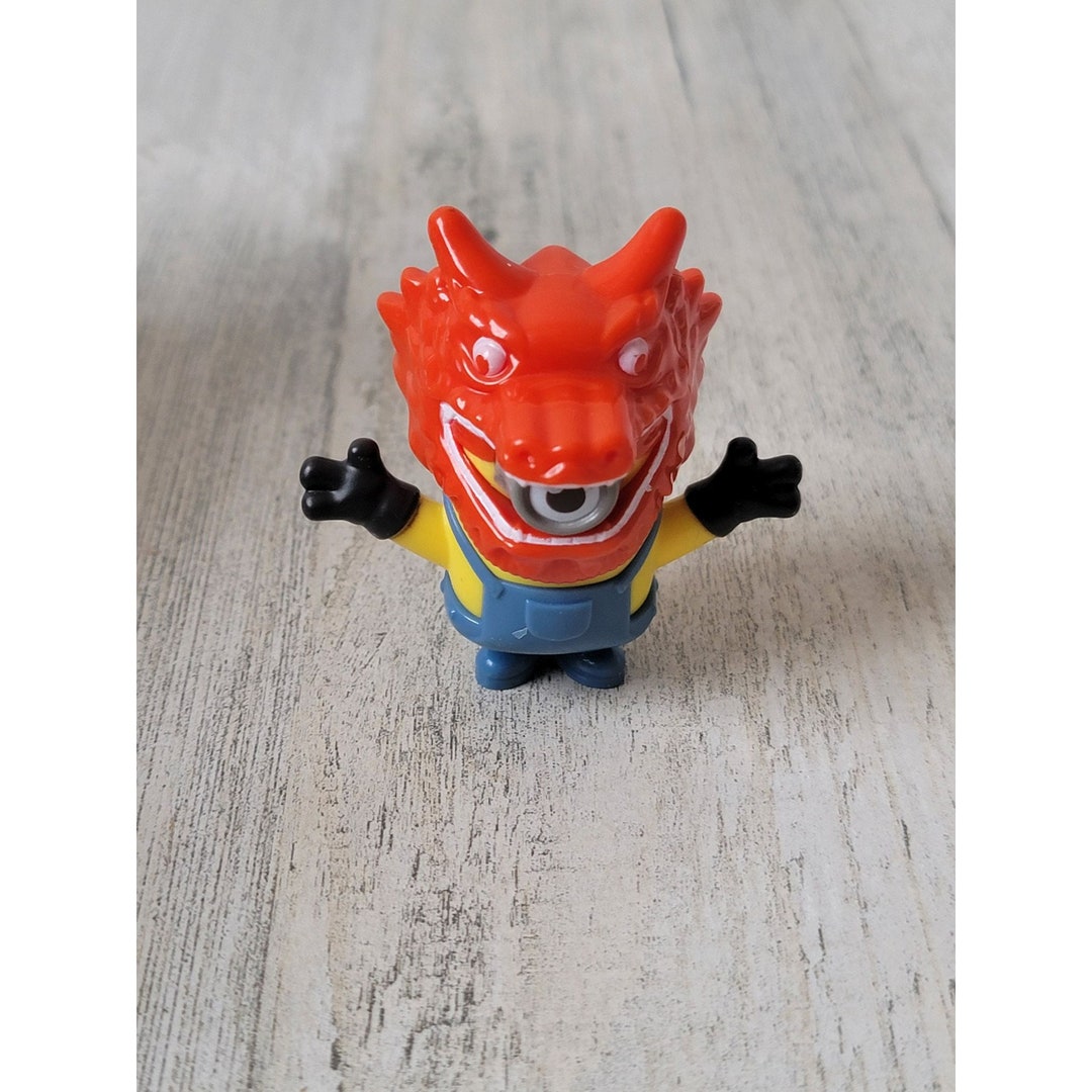 Mcdonald's Minion Dragon Head Toy Figure Despicable Me Etsy