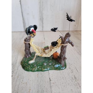 Dept 56 luie botten skelet hangmat Halloween Village accessoire spookachtige stad