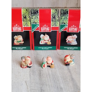Hallmark kringles Santa Claus couple Mrs Claus ornament xmas set