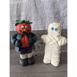 Halloween Dorf Mumie Kürbis Vampir Set