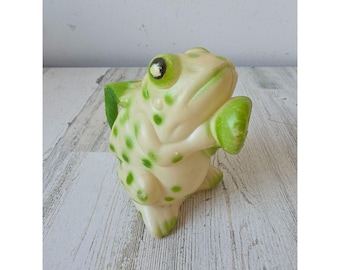 Mini frog toad water jug picture garden unique shabby chic garden