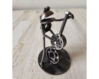 Kalifano frog banjo band musical figurine metal art sculpture statue unique