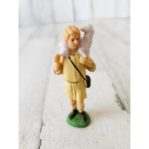 Vintage Shepherd sheep lamb nativity village Xmas decor