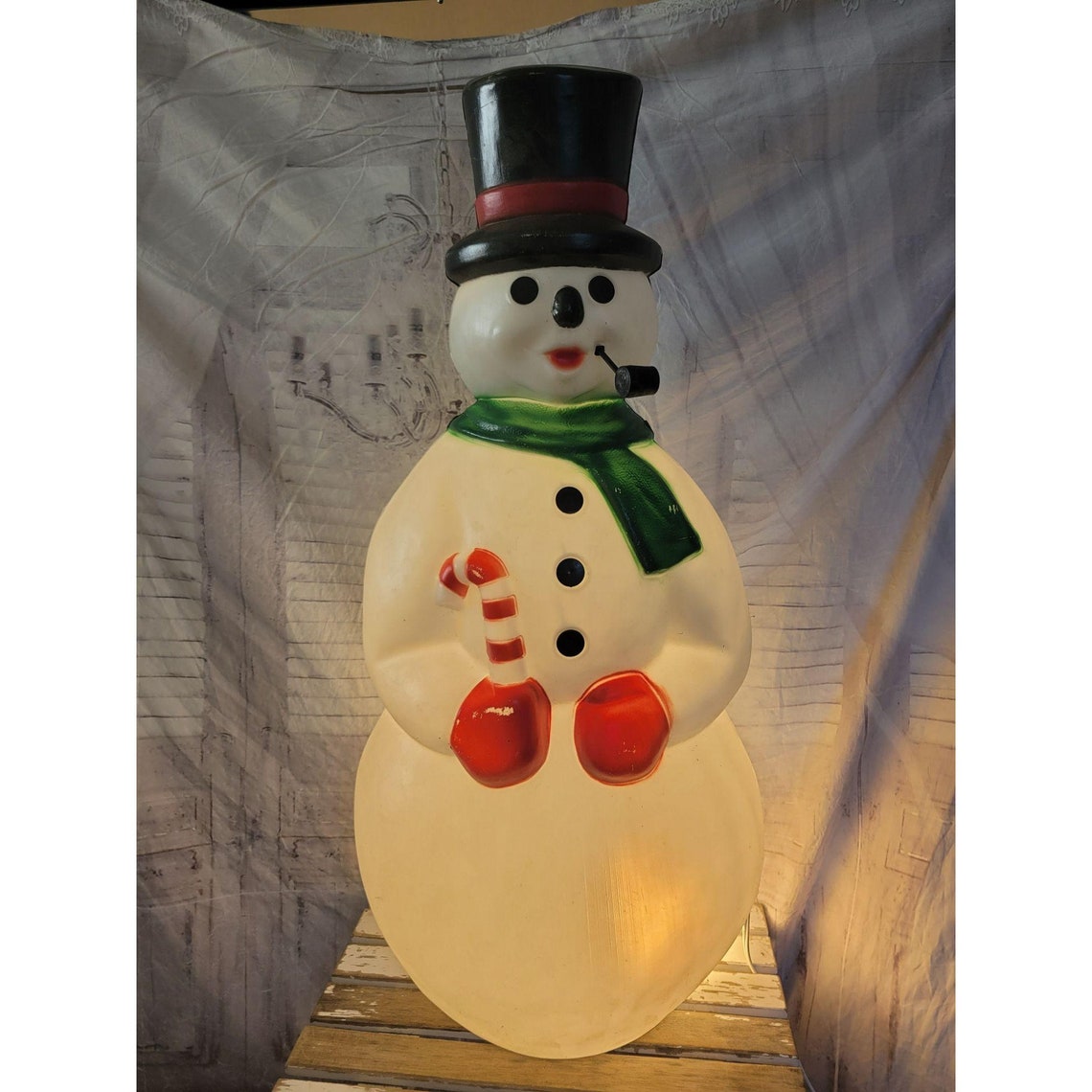 Vintage General foam snowman blow mold lighted Xmas holiday Etsy