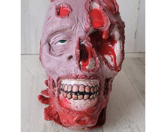 Halloween Bloody Zombie skull face head life-size scary prop decor
