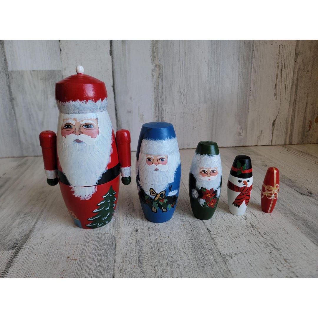 購入 サンタクロース ヴィンテージ木製人形 MADE IN USSRソ連 ロシア