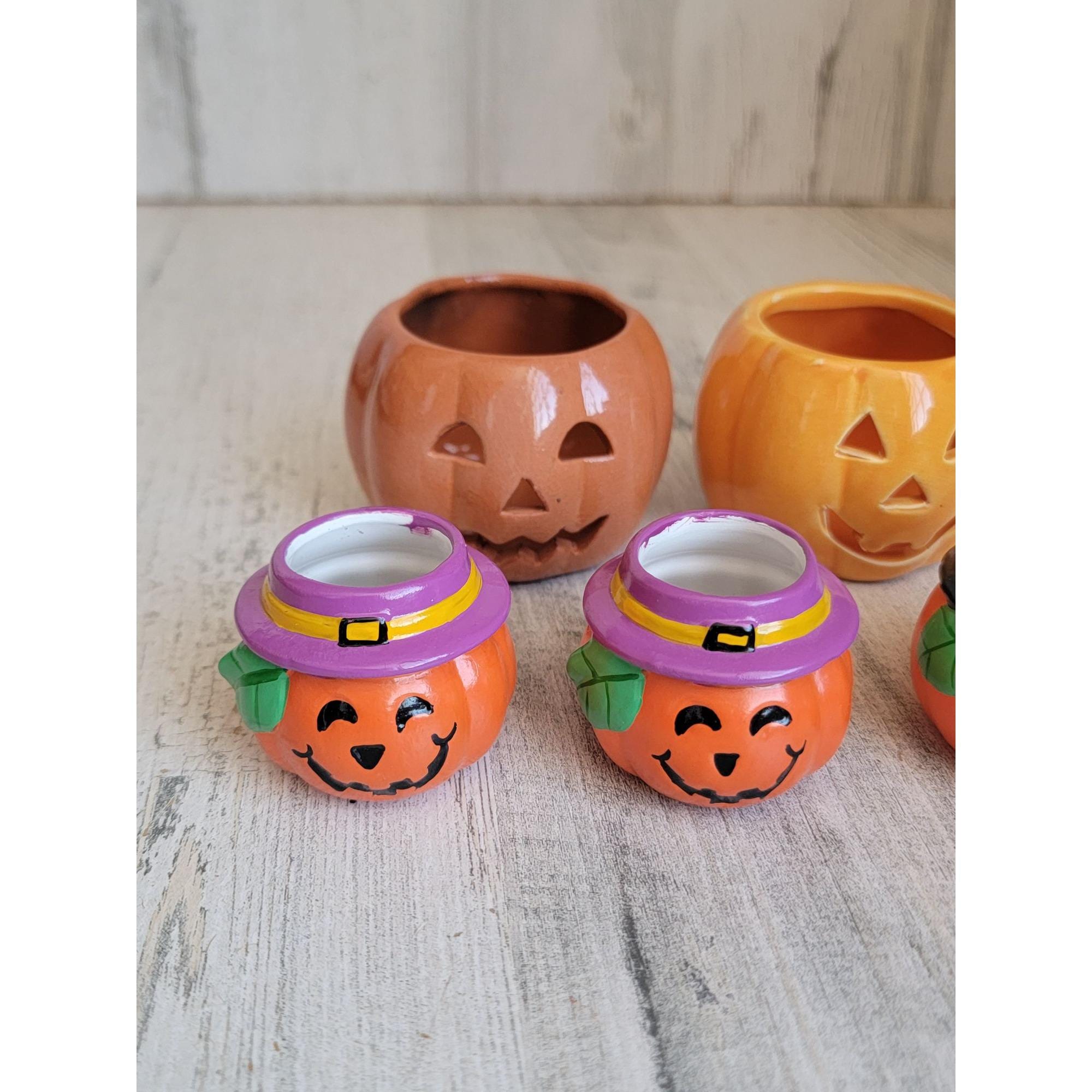 Mini Pumpkin Tealight Candle Holder Jack O Lantern Pumpkin