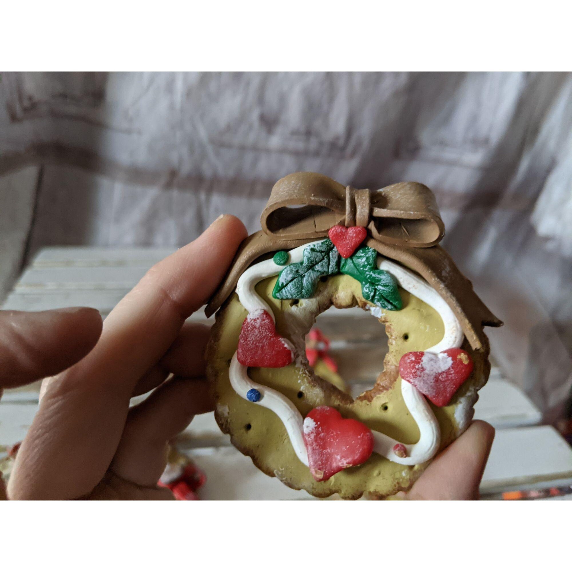 Vintage Cookie Tree Wreath Train Candy Cane Set of 5  display picture 1