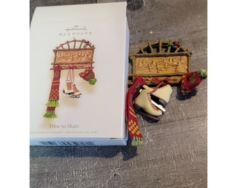 Hallmark tiempo para patinar adorno de Navidad decoración