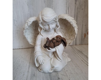 Lladro Flowers of Peace 1867 RARE Angel Girl Basket Dove Piece