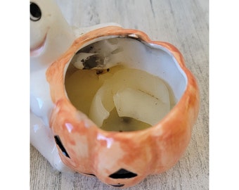 Beacon Hill ghost pumpkin candle holder tea light Halloween decor set