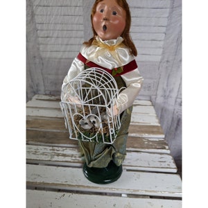 Byers choice bird cage lady Victorian